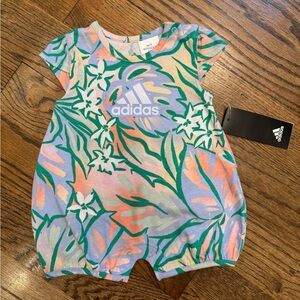 adidas Printed Shortie Romper, 3 months, NWT